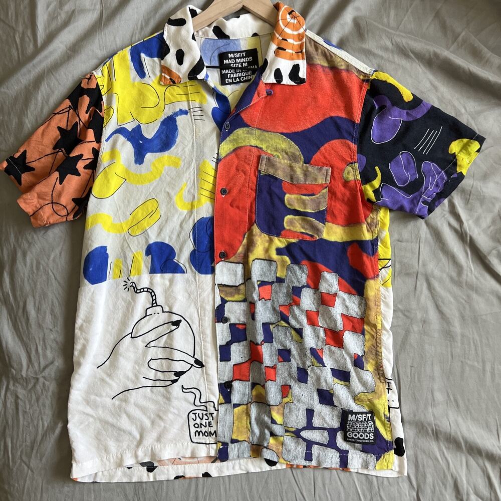 m/sf/t Mad Minds Common Collides Button-Down Shirt Size M